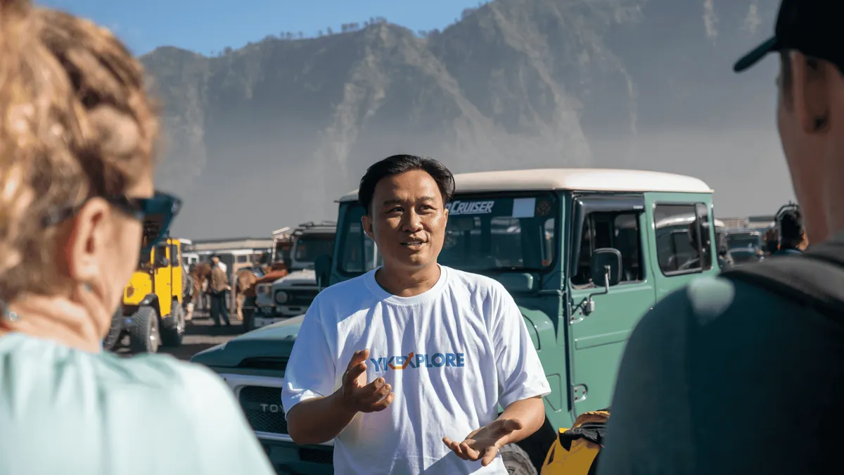 Travellers watching the Bromo sunrise on a 3-day Bromo Ijen tour with Bali drop-off